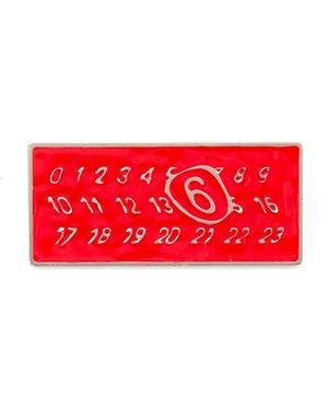 MM6 by Maison Martin Margiela Spilla Wavy Con Placca Logo - Rosso