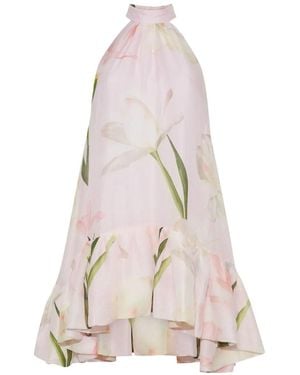 Cara Cara Arca Floral-Print Ruffled Dress - Pink