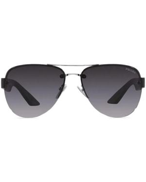 Prada Linea Rossa Metalen Zonnebril - Metallic