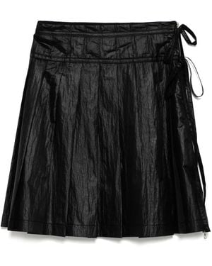 Low Classic Gonna Plissettata Con Zip - Nero