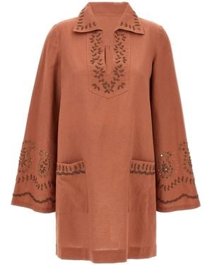 Fortela Abito Corto Genevieve - Marrone