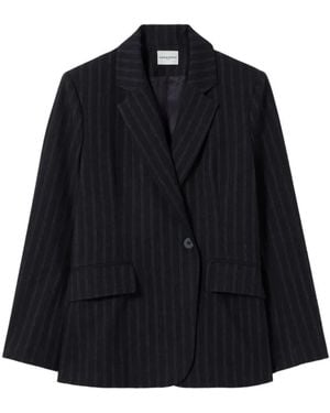 Claudie Pierlot Pinstripe-Pattern Blazer - Blue