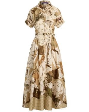 Ralph Lauren Donatella ベルテッド ドレス - ナチュラル