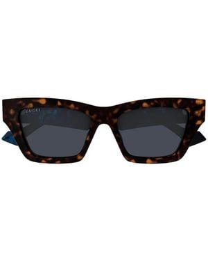 Gucci Tortoiseshell-Effect Sunglasses - Black