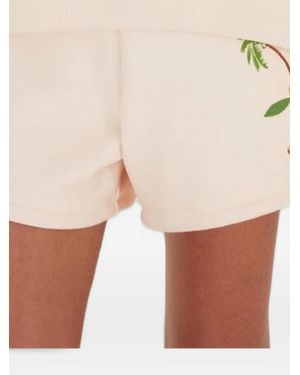 FARM Rio Coconut Trees Come To Rio Embroidered Shorts - White