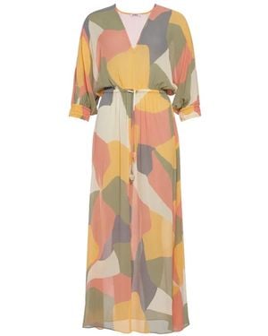 Eres Glow Gathered-Detail Tie-Waist Maxi Dress - White
