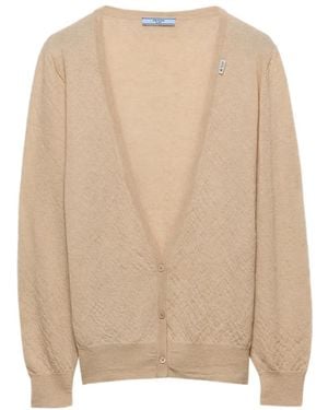 Prada Cashmere Cardigan - Natural