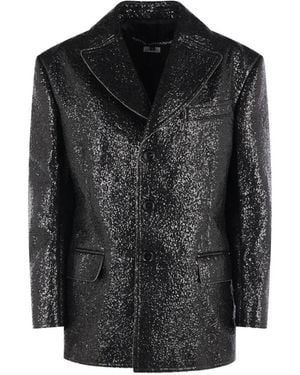 Junya Watanabe Sequin-Embellished Single-Breasted Blazer - Black