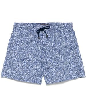 Canali プリント トランクス水着 - ブルー