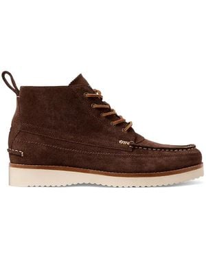 Polo Ralph Lauren Lace-Up Moccasin Boots - Brown