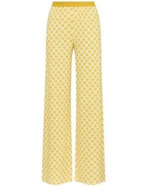 Maliparmi Geometric-Pattern Trousers - Yellow