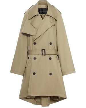 Balenciaga Trench À Taille Ceinturée - Neutre