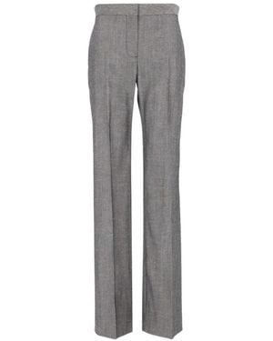 Stella McCartney Pantalones Rectos Con Pinzas - Gris