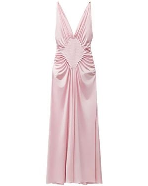 Versace Draped Maxi Dress - Pink