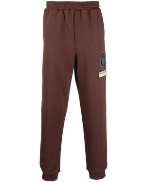 Helmut Lang Logo-Patch Tapered Joggers - Brown