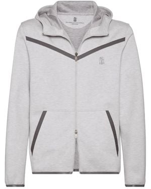 Brunello Cucinelli ジップアップ スウェットシャツ - グレー