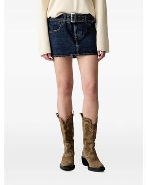 Levi's Belted Denim Mini Skirt - Blue