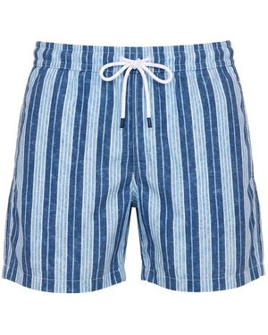 Fedeli Bañador A Rayas Con Cordones - Azul