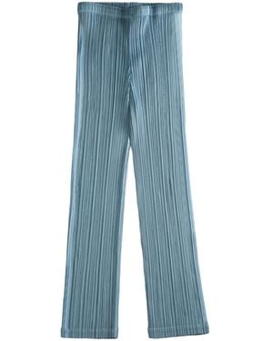 Pleats Please Issey Miyake Pleated Trousers - Blue