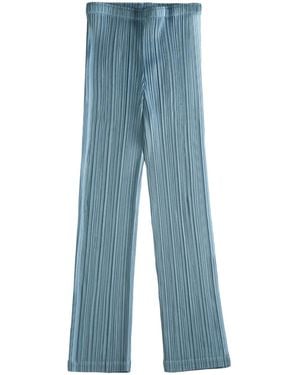 Pleats Please Issey Miyake Pleated Trousers - Blue