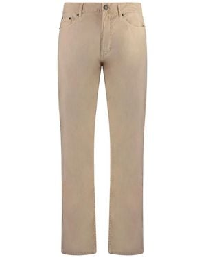 GANT Logo-Patch Straight-Leg Jeans - Natural
