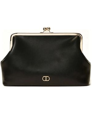 Twinset Frame-Clasp Chain Cross-Body Bag - Black