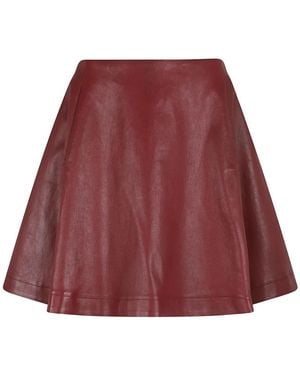 Stouls Arielle Leather Skirt - Red