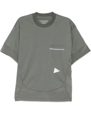 and wander Combi Short-Sleeves T-Shirt - Grey
