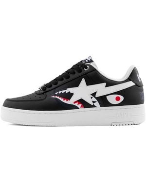 A Bathing Ape Bape Sta Shark Trainers - Black