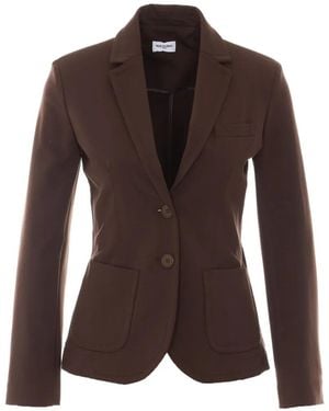 RUE DU BAC Single-Breasted Blazer - Brown