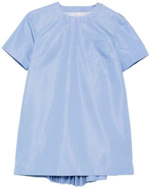 Sacai Cotton Mini Dress - Blue