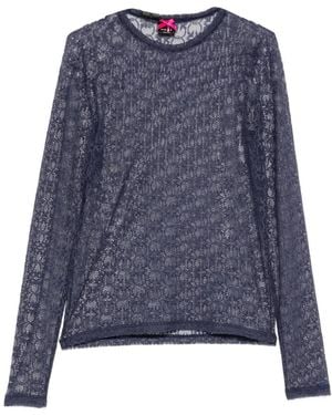 Pinko Langärmlige Bluse Aus Spitze - Blau