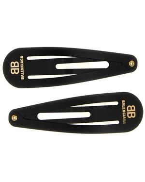 Balenciaga Haarspange Mit Logo - Schwarz