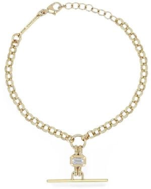 Zoe Chicco Toggle-Detail Diamond Bracelet - Metallic