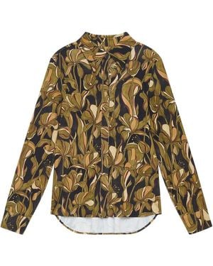 Maliparmi Floral-Print Point-Collared Shirt - Multicolour