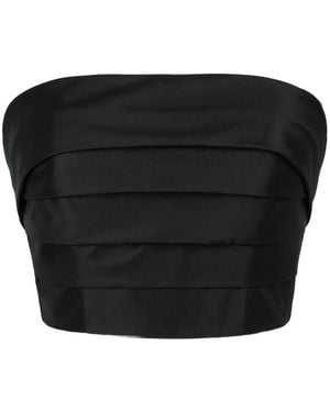 Gemy Maalouf Strapless Tiered Top - Black