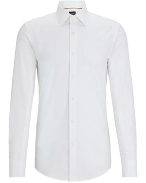BOSS Long-Sleeve Button-Down Shirt - White