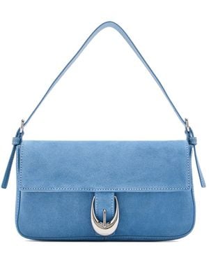 STAUD Harlow Suede Shoulder Bag - Blue