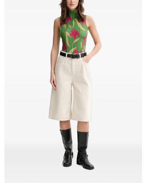 adidas X Farm Rio Floral-Print Sleeveless Bodysuit - White