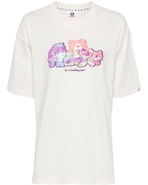 Aape By A Bathing Ape X Care Bears Cotton T-Shirt - White