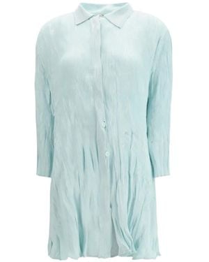 GONGDID DESIGN Long-Sleeve Mini Dress - Blue