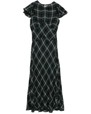 Doen Seraphine Checked Maxi Dress - Black