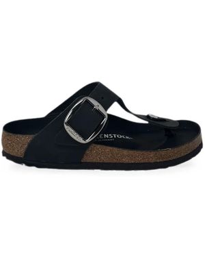 Birkenstock Sandali Gizeh Big Buckle Con Fibbia - Nero