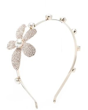 Rosantica Crystal-Embellished Faux-Pearl Headband - White