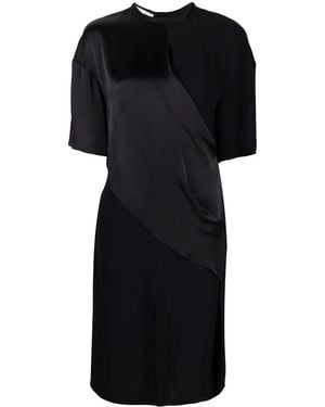 Stella McCartney Panelled Draped T-Shirt Dress - Black