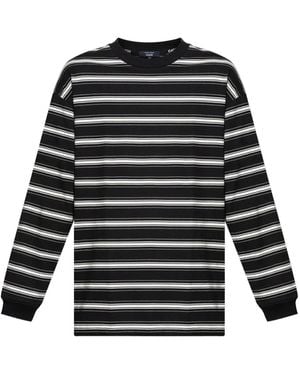 Comme des Garçons Striped Long-Sleeve T-Shirt - Black