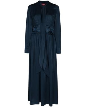 Sies Marjan Robe Mi-Longue Faye À Taille Ceinturée - Bleu