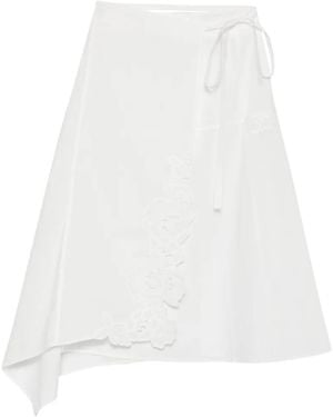 SIR. Falda Midi Con Detalles De Encaje - Blanco