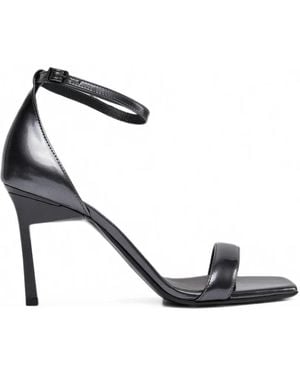 Calvin Klein Polished Leather Sandals - White