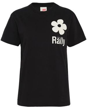 Rally Movement Rally Flower Logo-Print T-Shirt - Black